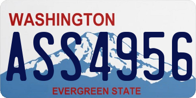 WA license plate ASS4956