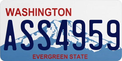 WA license plate ASS4959