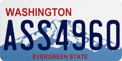 WA license plate ASS4960