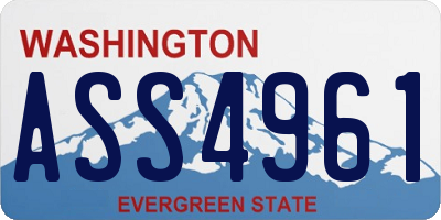 WA license plate ASS4961