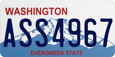WA license plate ASS4967