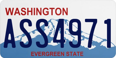 WA license plate ASS4971