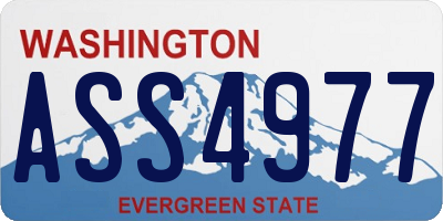 WA license plate ASS4977
