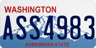 WA license plate ASS4983
