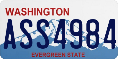 WA license plate ASS4984