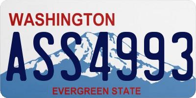 WA license plate ASS4993