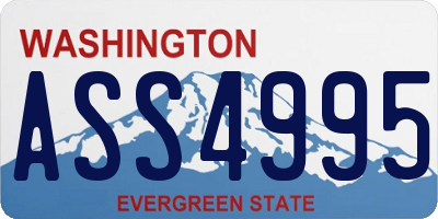 WA license plate ASS4995