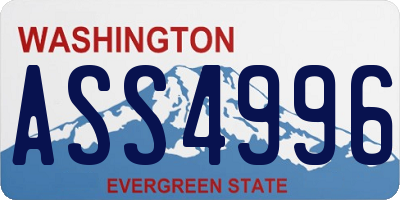 WA license plate ASS4996