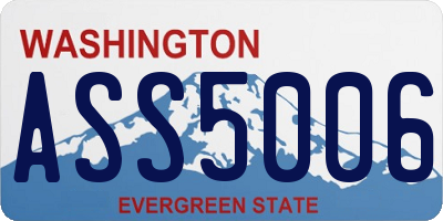 WA license plate ASS5006