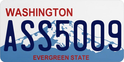 WA license plate ASS5009