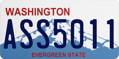WA license plate ASS5011