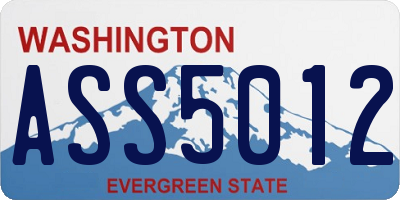 WA license plate ASS5012