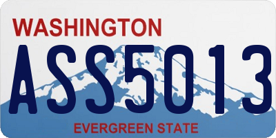 WA license plate ASS5013