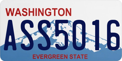 WA license plate ASS5016
