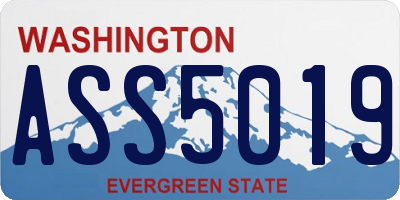 WA license plate ASS5019