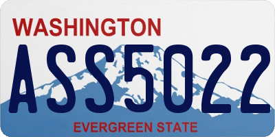 WA license plate ASS5022