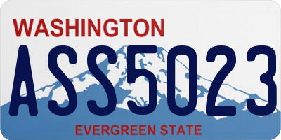 WA license plate ASS5023