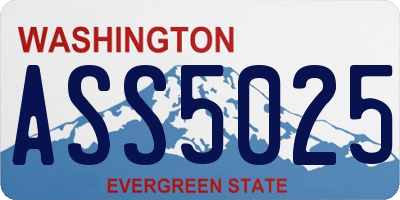WA license plate ASS5025