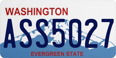 WA license plate ASS5027