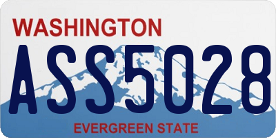 WA license plate ASS5028