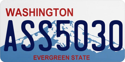 WA license plate ASS5030