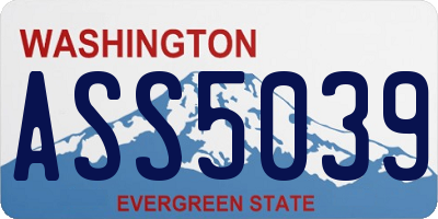 WA license plate ASS5039