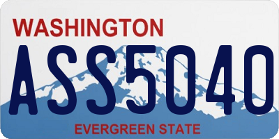 WA license plate ASS5040