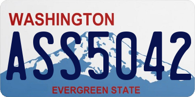 WA license plate ASS5042
