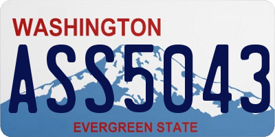 WA license plate ASS5043