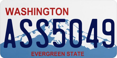 WA license plate ASS5049