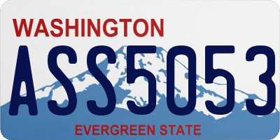 WA license plate ASS5053