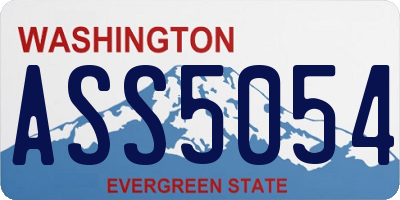 WA license plate ASS5054
