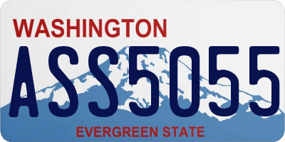 WA license plate ASS5055