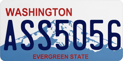 WA license plate ASS5056
