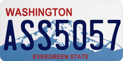 WA license plate ASS5057