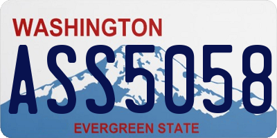 WA license plate ASS5058