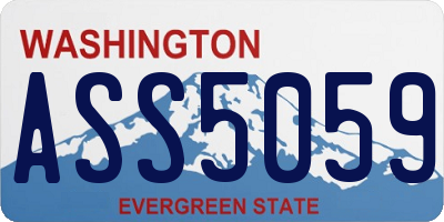 WA license plate ASS5059