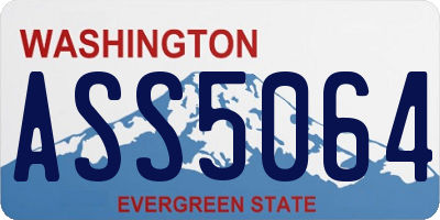 WA license plate ASS5064