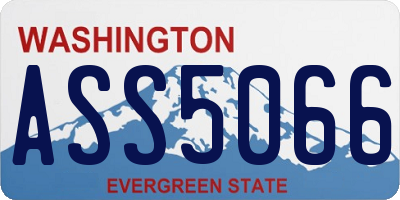 WA license plate ASS5066