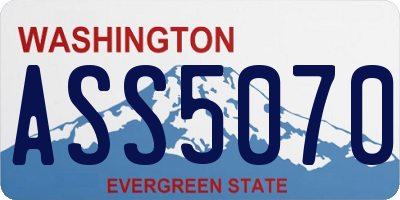 WA license plate ASS5070