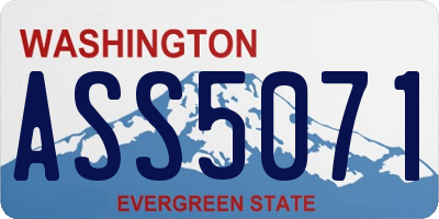 WA license plate ASS5071