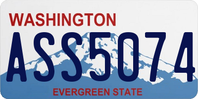 WA license plate ASS5074