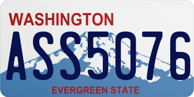 WA license plate ASS5076