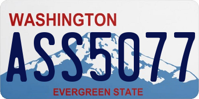 WA license plate ASS5077