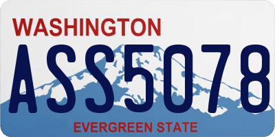 WA license plate ASS5078