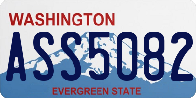 WA license plate ASS5082