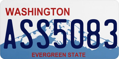 WA license plate ASS5083