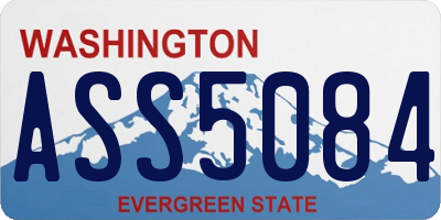 WA license plate ASS5084