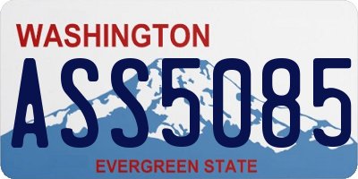 WA license plate ASS5085