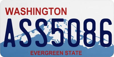 WA license plate ASS5086